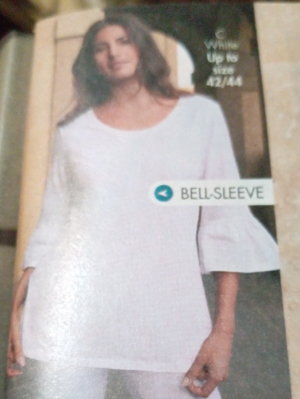 Roaman's       White Bell Sleeve tee size 20